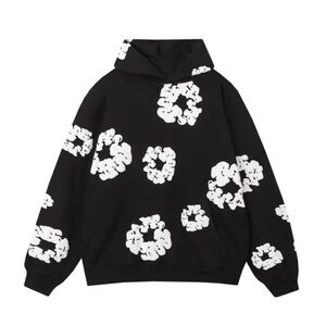 Stylish Black and White Graphic Hoodie
